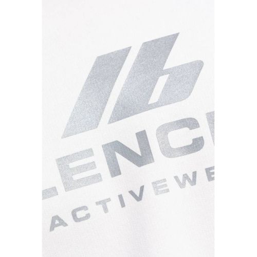 Balenciaga Sweat En Coton À Logo Imprimé - Blanc