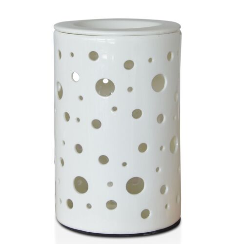 Zen-Arôme Chauffe Cire Parfumée Calorya n°2 Électrique Fondant Lampe à Parfum Huiles essentielles Céramique avec Variateur et Coupelle Style Agréable et Éclairage d'Ambiance Aromathérapie