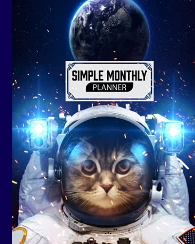 Simple Monthly Planners: Beautiful Cat Cover | Pretty Simple Planners Monthly And Year | To Do List, Goals, And Agenda For School, Home And Work By Artur Weise