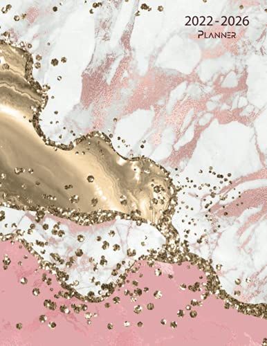 2022-2026 Planner: Five Years Planner | Weekly And Monthly Calendar With Minimalist Cover | 60-Month Agenda Schedule | 8.5x11 Large Size | Appointment Notebook | Rose Gold Marble