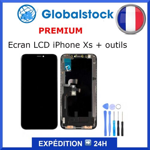 Ecran Oled Lcd + Vitre Tactile Sur Chassis Pour Iphone Xs + Outils