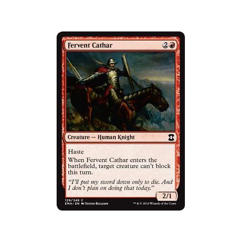 Cathare Fervent - Fervent Cathar - Magic Mtg - Eternal Masters - C