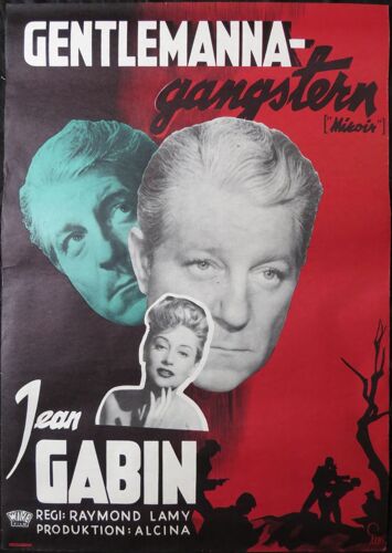 Jean Gabin * Miroir * Raymond Lamy - Film De 1947 - Affiche De Cinéma Original Suédoise * 100x69 Cm - Movie Poster - Jean Gabin ; Colette Mars ; Daniel Gelin, Berval, Martine Carol * 
