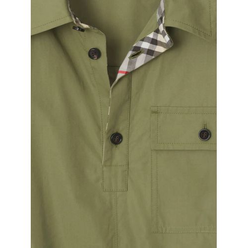 Burberry Robe-Chemise En Coton - Vert