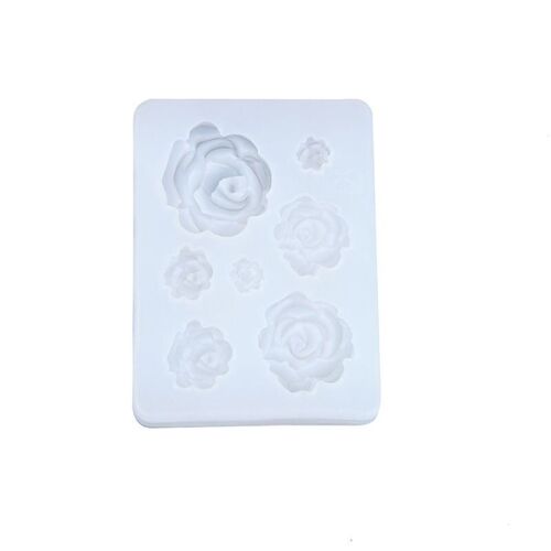 Pendentif Fleur De Rose En Résine, 7 Tailles, Moule En Silicone, Fabrication De Bijoux, Artisanat D'art J0pc