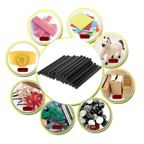 Bâton De Colle Thermofusible Noir, 25 Pièces, Haute Adhérence Pour Bricolage Artisanat Jouets Outils De Réparation, Livraison Directe