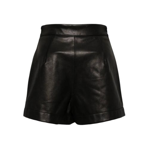 Maticevski Short En Cuir À Taille Haute - Noir