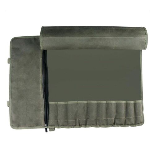 Couteau De Cuisine Portable, Sac En Rouleau, Sac De Transport, Outil De Cuisine, Rangement Durable, 10 Poches, Couleurs Vertes
