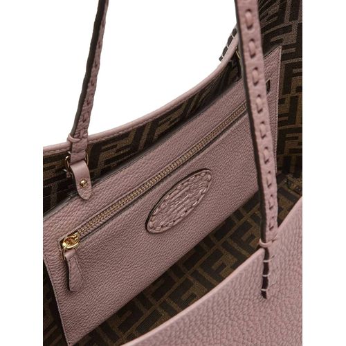 FENDI sac cabas médium en cuir Roll - Rose