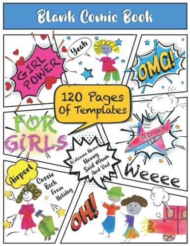 Blank Comic Book (8.5 X 11") 120 Pages: Panelbook To Create And Draw Your Own Comics, Ages 6-10, For Kids