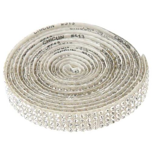 Application De Strass Pour Ongles, 4 Rangées De Perles De Riz Adhésives, Bande De Résine Scintillante Pour La Maison 