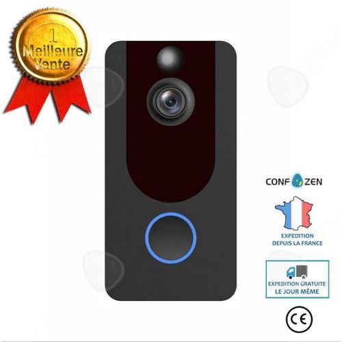CONFO® Sonnette vidéo sans fil de sonnette vidéo intelligente d'alarme à la maison