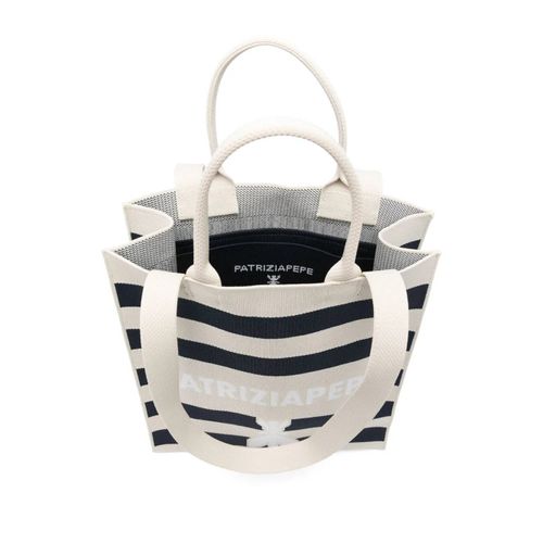 Patrizia Pepe sac cabas à rayures - Tons neutres