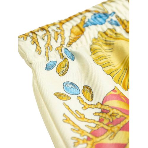 Versace Kids Short En Soie À Imprimé Baroque - Tons Neutres