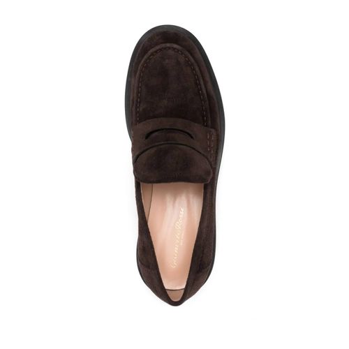 Gianvito Rossi Mocassins En Daim À Bout Rond - Marron - 35