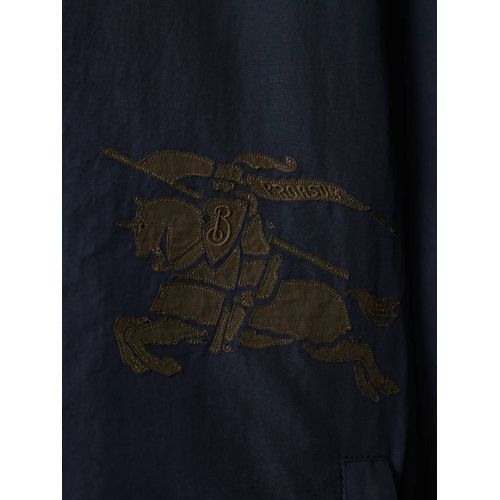 Burberry Veste À Appliqué Logo - Bleu