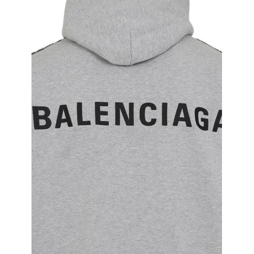 Balenciaga Veste En Jean À Capuche - Bleu