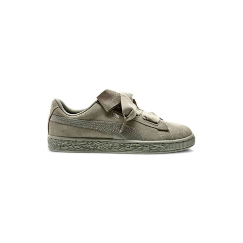 Puma Kids Baskets Suede Heart Snake Gs 'rock Ridge' - Vert