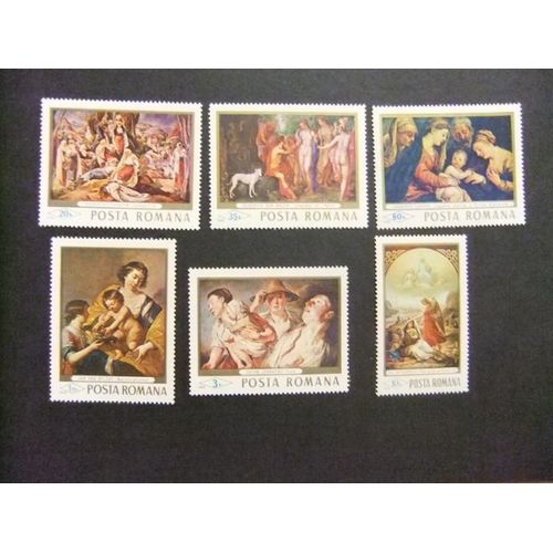 Rumania Roumanie 1968 Peintures À La Galerie Nationale De Bucarest Yvert 2408 / 2413 ** Mnh
