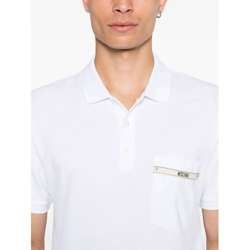 Moschino Polo À Logo Brodé - Blanc
