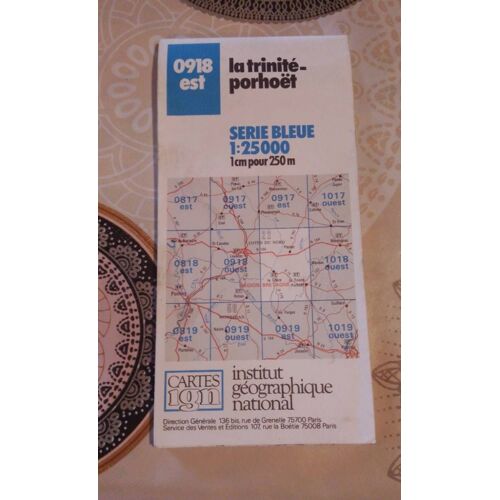 Carte Ign Série Bleue La Trinité Porhoët 0918 Est
