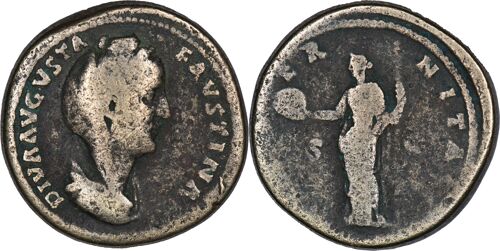 Rome - Sesterce - Faustine Mere - Diva Avgvsta Favstina - Aeternitas - C.141 Ad - 24-029