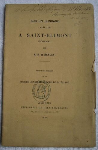 Sur Un Sondage Exécuté À Saint-Blimont (Somme)