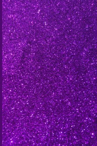 Notebook: Sparkle Purple Glitter 6x9 200 Lined Page