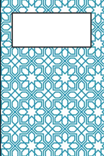 Blue Geo Star Lined Notebook 6x9 Inches 100pages