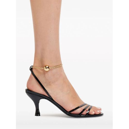 Ferragamo Sandales En Cuir À Détail De Chaîne 70 Mm - Noir