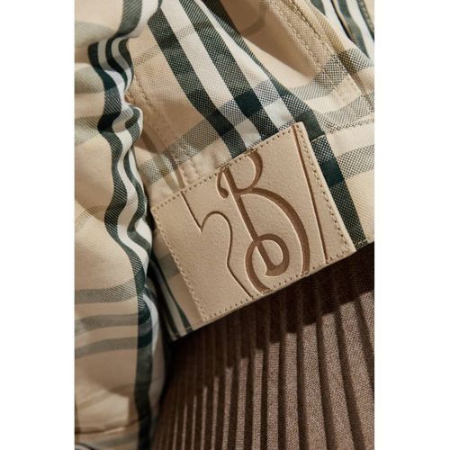 Burberry Veste Crop À Carreaux - Tons Neutres