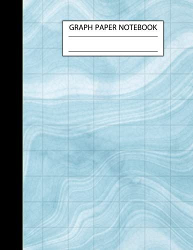 Blue Marble Design Large Graph Paper Notebook: Graph Paper Composition Notebook, Quad Ruled 5x5 Composition Notebook, 120 Pages (Large, 8.5 X 11), High Quality (Marble Graph Paper Notebook)