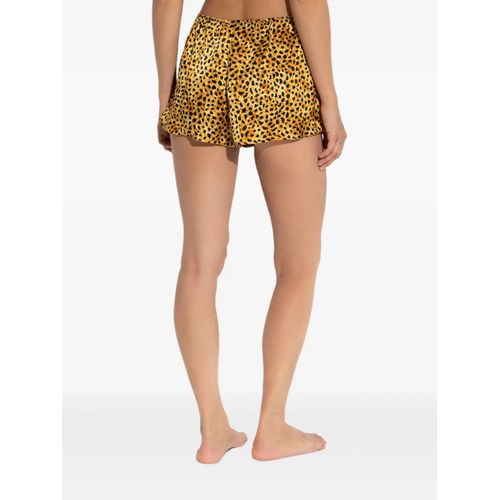 Versace Short En Soie À Imprimé Léopard - Tons Neutres
