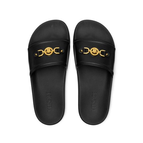 Versace Sandales Medusa '95 En Cuir - Noir