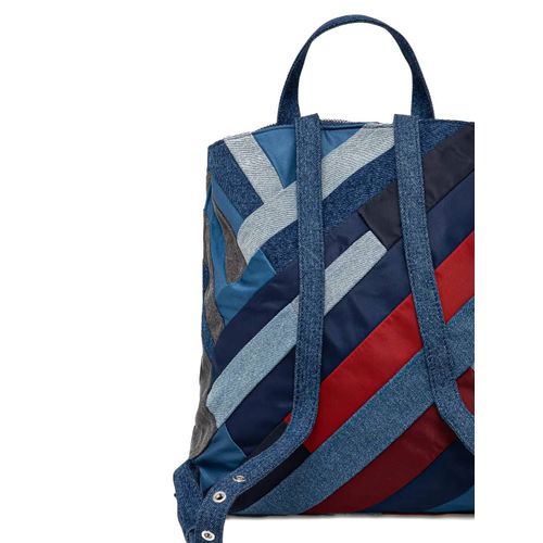 Desigual sac à dos en jean Austen Sumy à design patchwork - Bleu