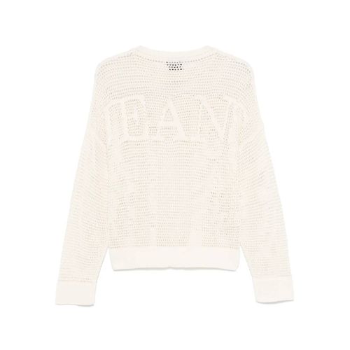 Moschino Jeans Sweat À Logo Intarsia - Blanc