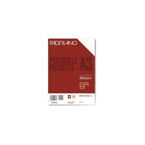 Fabriano Protocollo Miliaflex - Papier Filigrané - A3 (297 X 420 Mm) - 125 G/M2 - 200 Feuille(S)