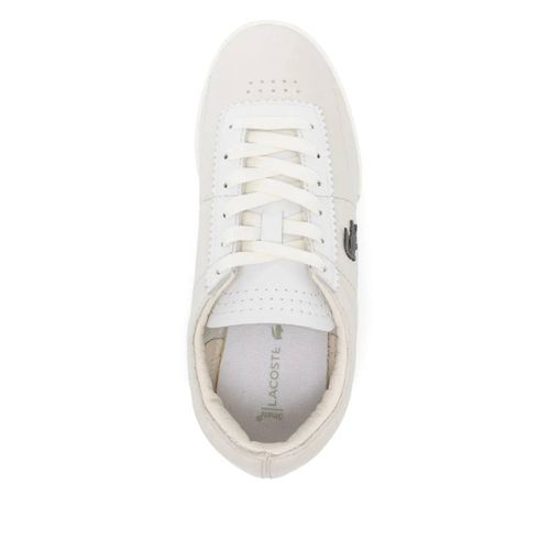 Lacoste Baskets Aura En Cuir - Blanc