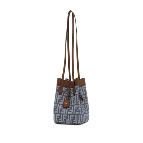 FENDI mini sac seau à motif monogrammé Origami - Bleu
