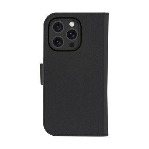 Étui pour Apple iPhone 16 Pro Compatible MagSafe Folio 2 en 1 Modèle Lynge DBRAMANTE1928 Noir