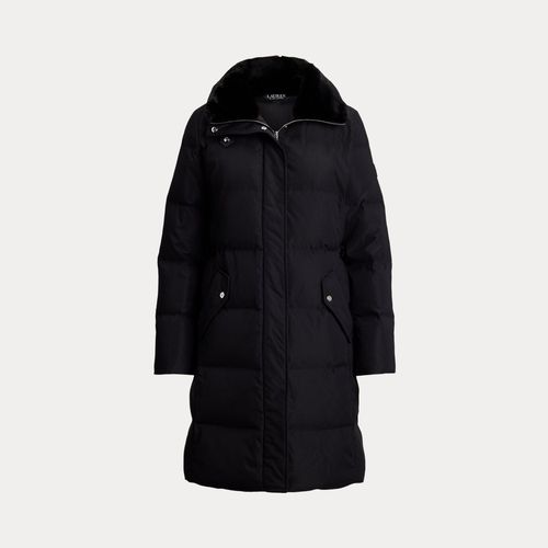 Doudoune Col Entonnoir Fausse Fourrure