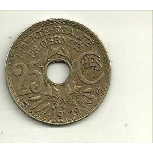 Pièce De 25 Centimes Lindauer 1939 Maillechort 