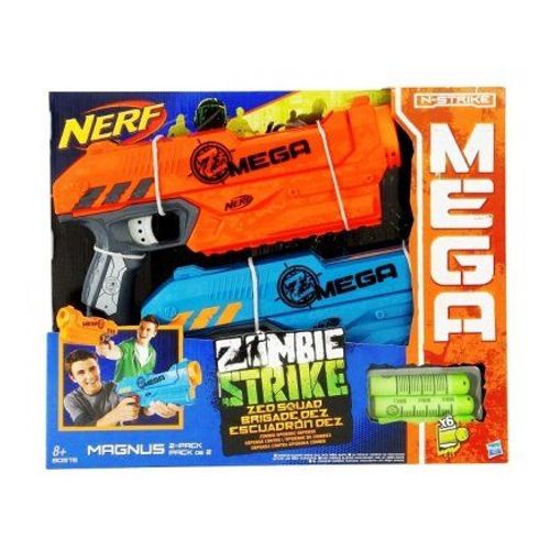 Nerf - Pack 2 Pistolets Magnus Mega Zombie Strike