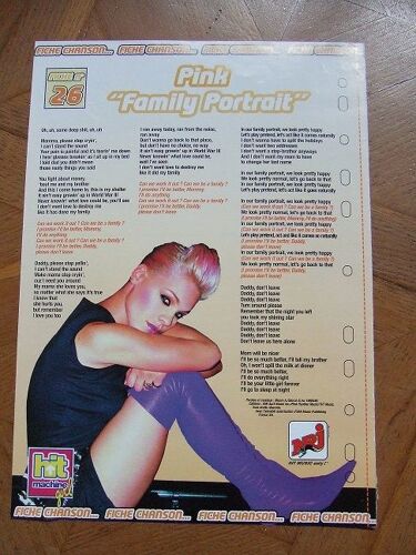 Fiche Chanson Hit Machine Girl 25 Thierry Amiel Les Mots Bleus / 26 Pink Family Portrait