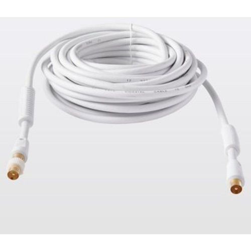 Câble coaxial Mâle / Femelle + adaptateur Mâle / Mâle blanc Blyss Or  10 m