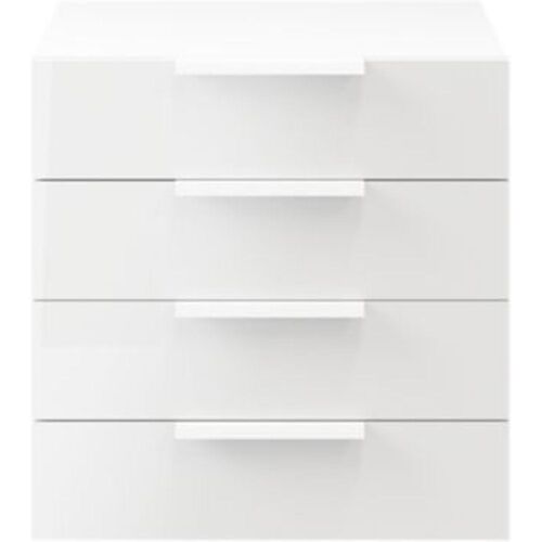 Commode blanche 4 tiroirs GoodHome Atomia H. 75 x L. 75 x P. 45 cm