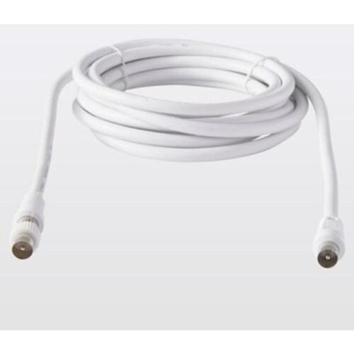 Câble coaxial Mâle / Femelle + adaptateur Mâle / Mâle blanc Blyss  3 m
