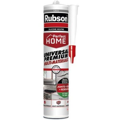 Mastic silicone multi matériaux Rubson gris 280ml