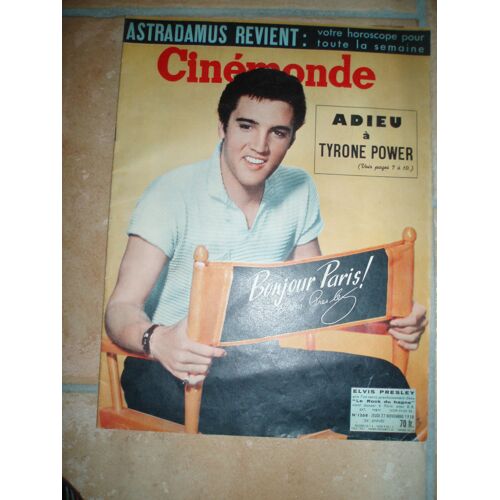 Cinemonde N° 1268  De 1958 Elvis Presley / Les Compagnons De La Chanson.