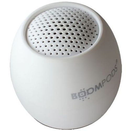 Boompods Zero Talk Enceinte Bluetooth Amazon Alexa intégré directement, fonction mains libres, anti-chocs, étanche à  leau blanc